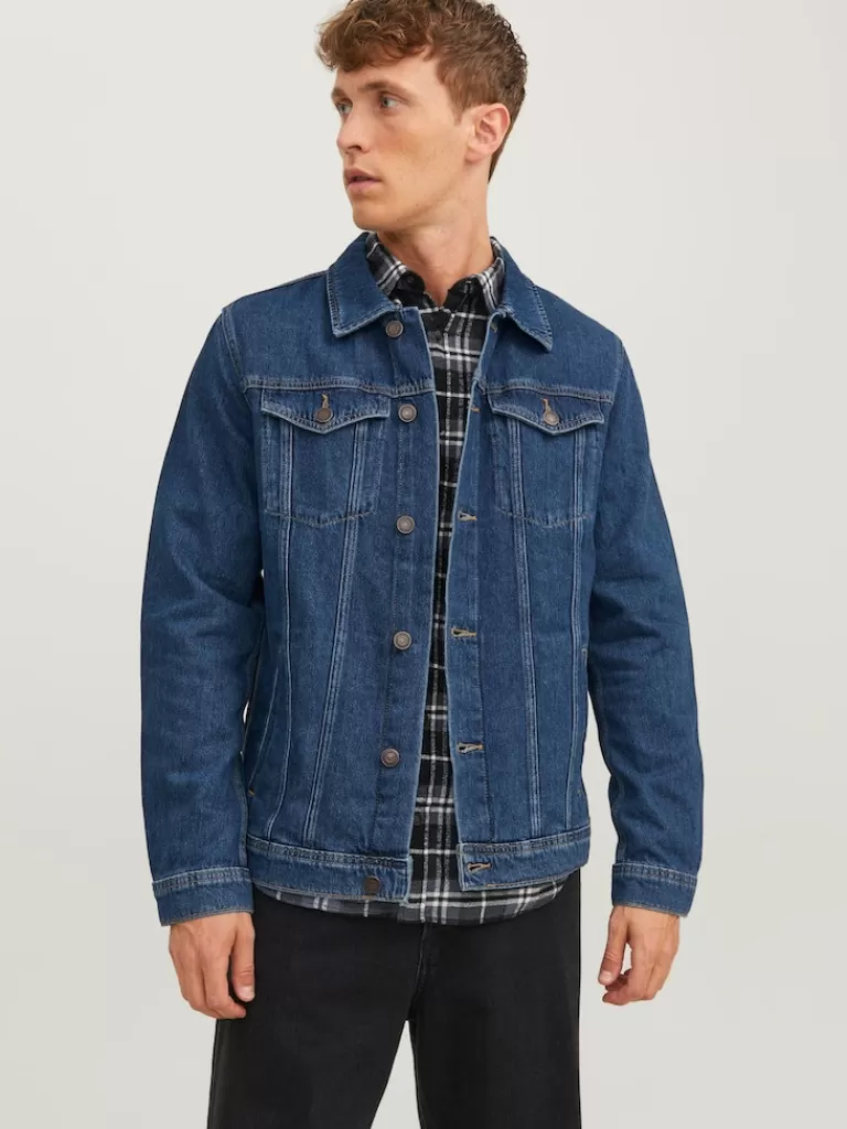 JACK&JONES JEAN 723 DENIM JACKET Blue Denim-Men Jackets | Transitional weather | Denim Jacket | Lightweight | Outerwear | Jackets &Coats