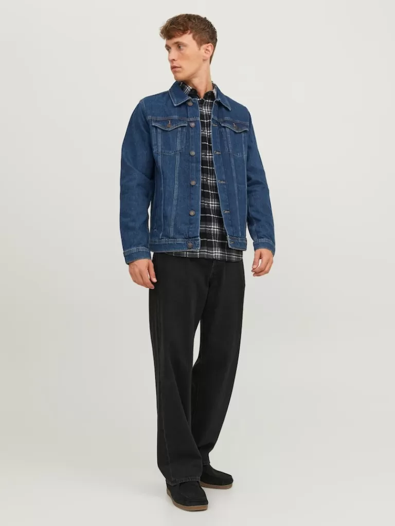 JACK&JONES JEAN 723 DENIM JACKET Blue Denim-Men Jackets | Transitional weather | Denim Jacket | Lightweight | Outerwear | Jackets &Coats