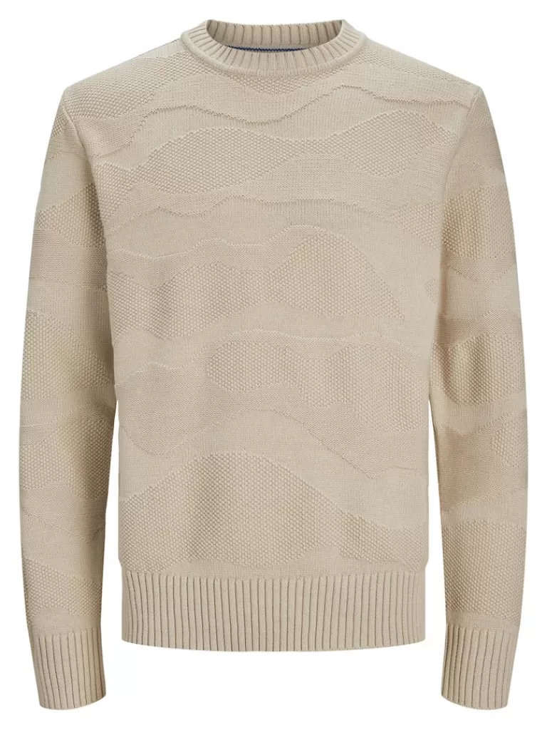 JACK&JONES JOSH TEXTURED SWEATER Island Fossil-Men Sweaters &Cardigans