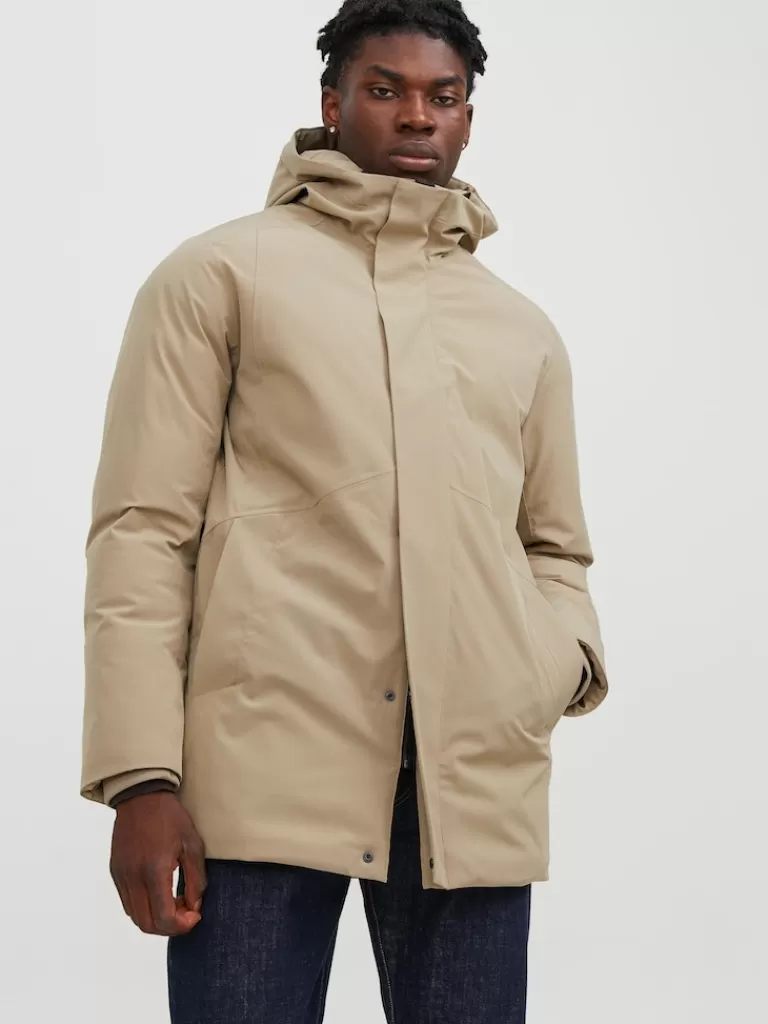 JACK&JONES KEEN HOODED PARKA Weathered Teak-Men Coats | Parka | Warm | Outerwear | Jackets &Coats