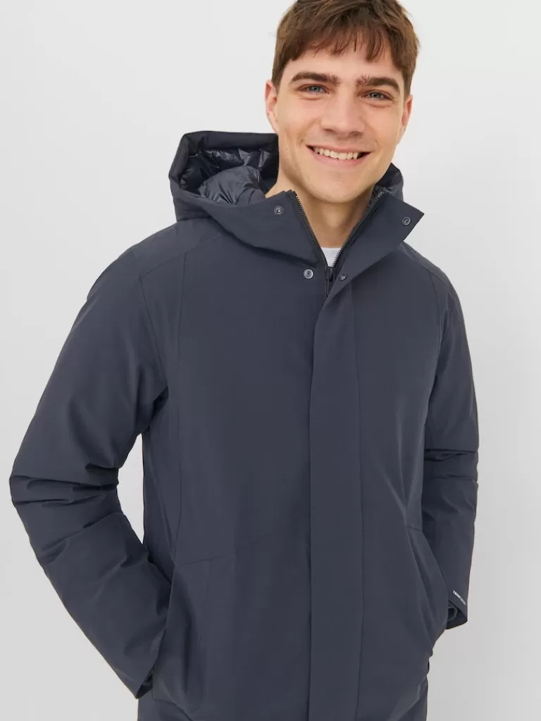 JACK&JONES KEEN HOODED PARKA Dark Navy-Men Coats | Parka | Warm | Outerwear | Jackets &Coats