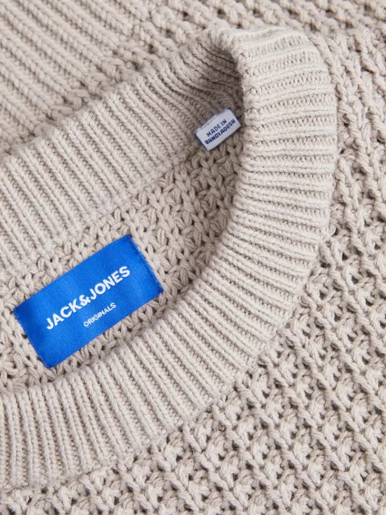 JACK&JONES KENT RELAXED FIT TEXTURED SWEATER Atmosphere-Men Sweaters &Cardigans