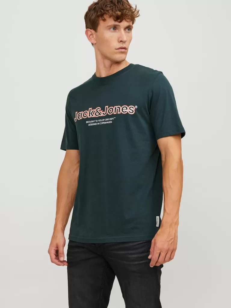 JACK&JONES LAKEWOOD PRINT T-SHIRT Magical Forest-Men T-shirts