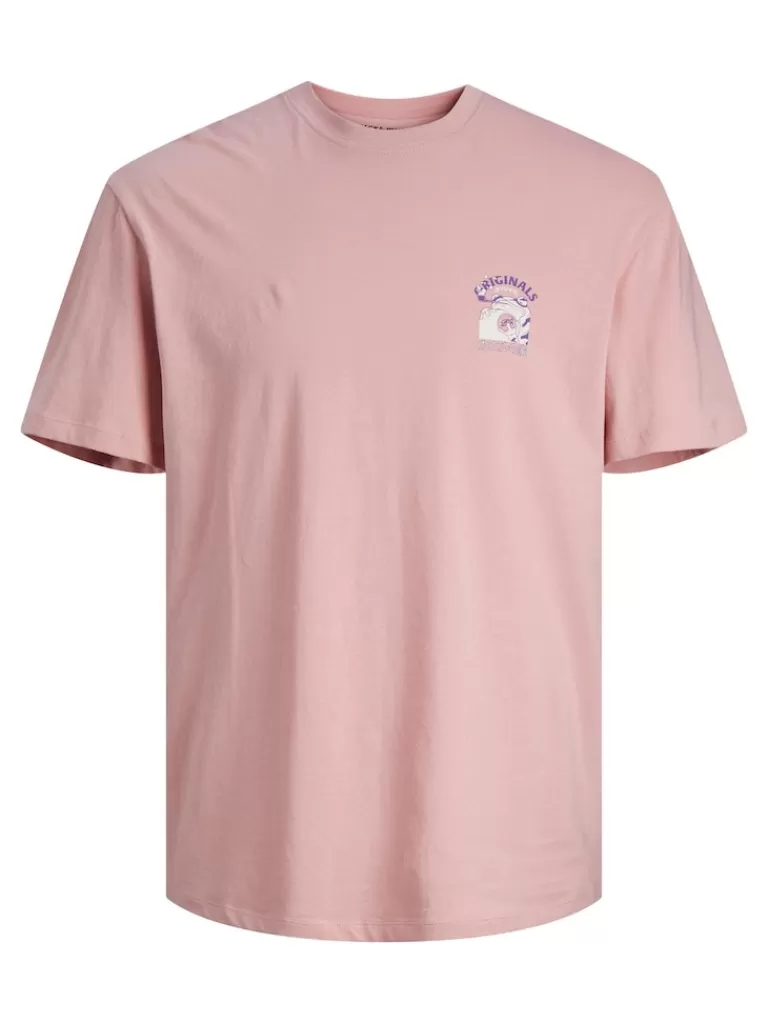 JACK&JONES MAKI RELAXED FIT BACK PRINT T-SHIRT Pink Nectar-Men T-shirts