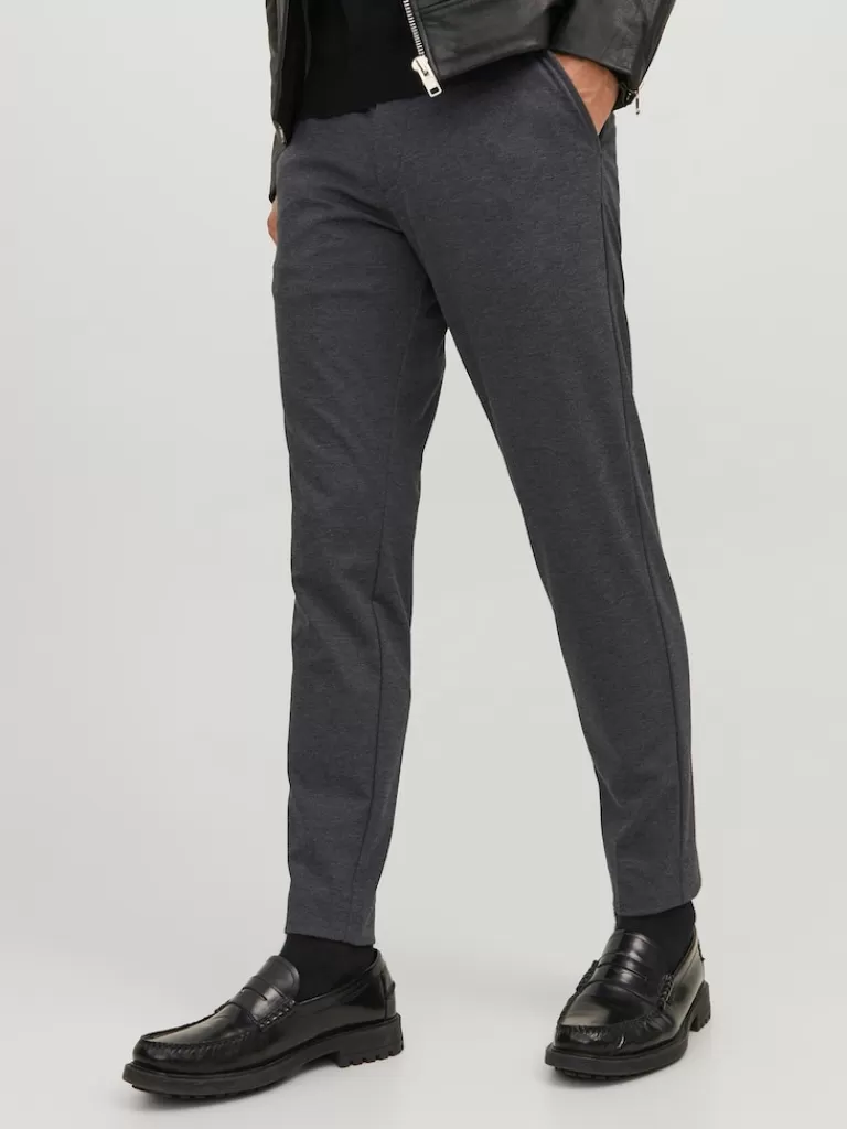 JACK&JONES MARCO COOPER SLIM FIT CHINO PANTS Dark Grey Melange-Men Pants