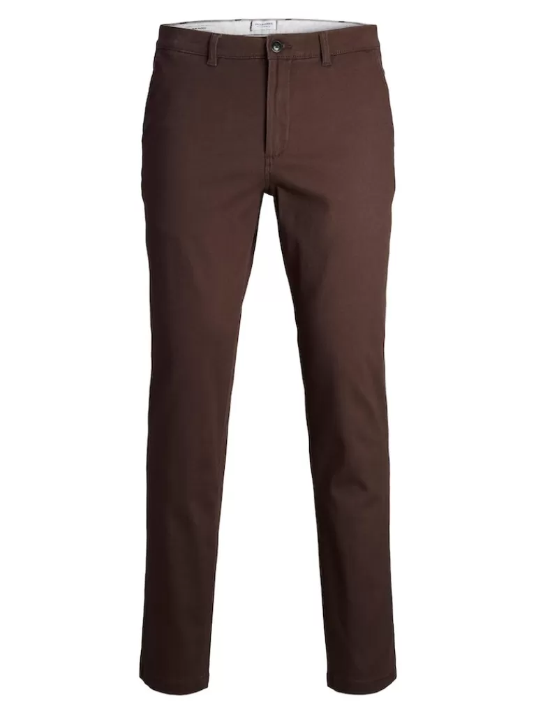 JACK&JONES MARCO DAVE SLIM FIT CHINO PANTS Seal Brown-Men Pants