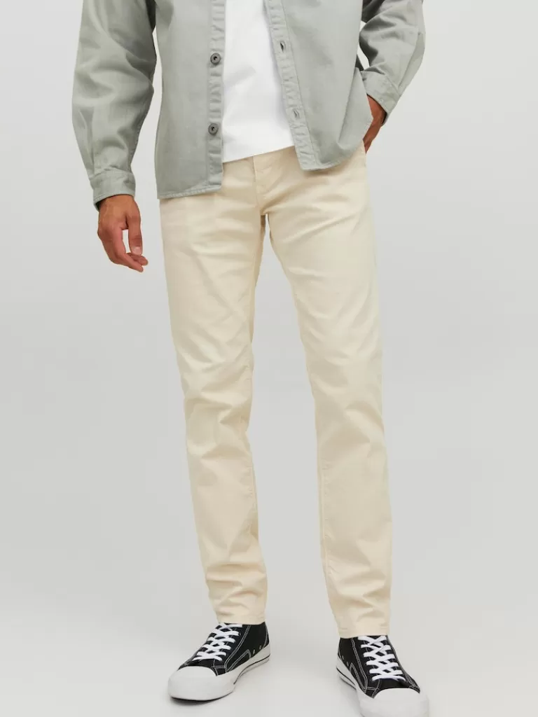 JACK&JONES MARCO DENIM CHINO PANTS White Denim-Men Fashion Jeans | Pants | Jeans