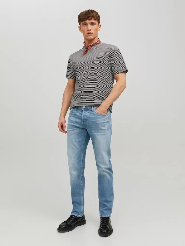 JACK&JONES MIKE 011 TAPERED FIT JEANS Blue Denim-Men Mike - Tapered Fit | Jeans