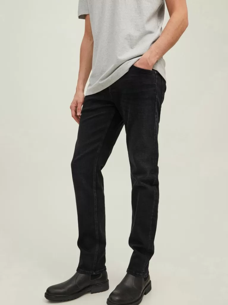 JACK&JONES MIKE 111 TAPERED FIT JEANS Black Denim-Men Mike - Tapered Fit | Jeans