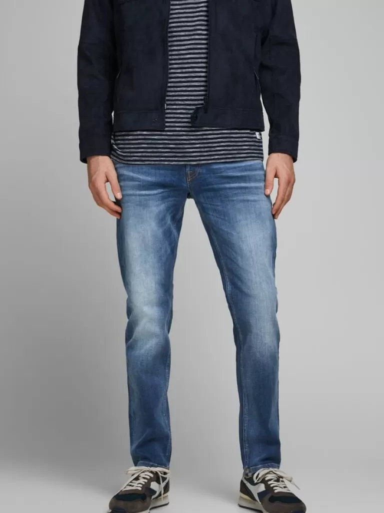 JACK&JONES MIKE 411 COMFORT FIT ORIGINALS JEANS Blue Denim-Men Mike - Tapered Fit | Jeans