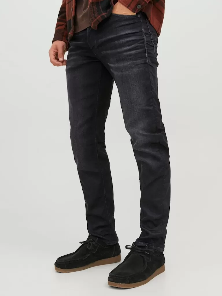 JACK&JONES MIKE 697 COMFORT FIT JEANS Black Denim-Men Mike - Tapered Fit | Jeans