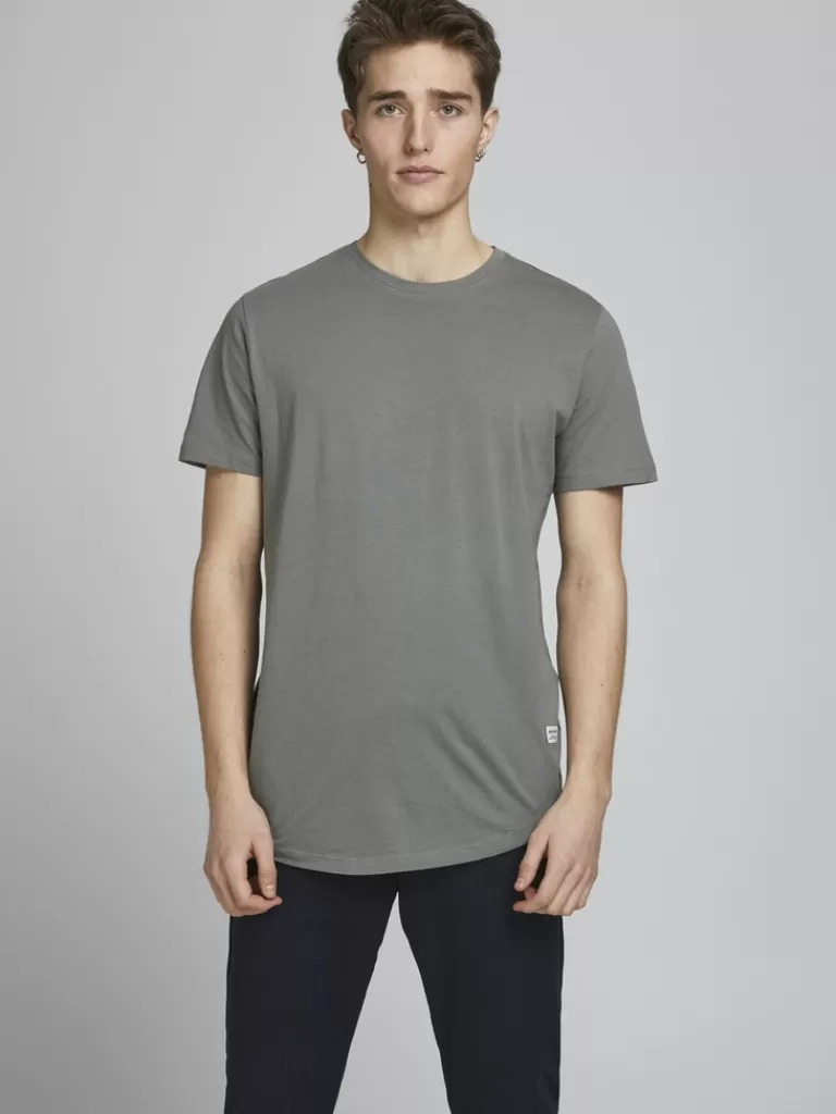 JACK&JONES NOA BASIC LONG FIT T-SHIRT Sedona Sage-Men T-shirts