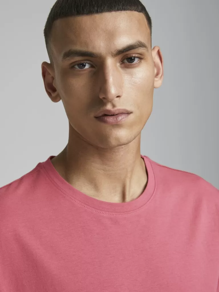 JACK&JONES NOA BASIC LONG FIT T-SHIRT Slate Rose-Men T-shirts