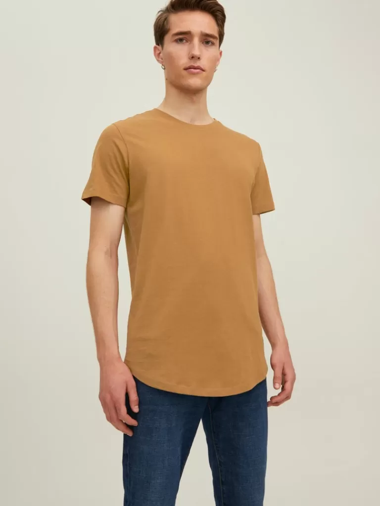 JACK&JONES NOA BASIC LONG FIT T-SHIRT Rubber-Men T-shirts