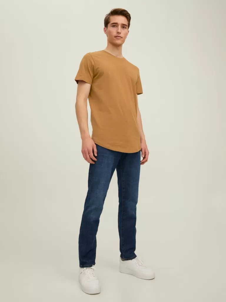 JACK&JONES NOA BASIC LONG FIT T-SHIRT Rubber-Men T-shirts