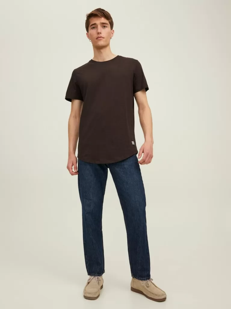 JACK&JONES NOA BASIC LONG FIT T-SHIRT Mulch-Men T-shirts