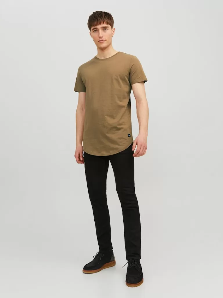 JACK&JONES NOA BASIC LONG FIT T-SHIRT Otter-Men T-shirts