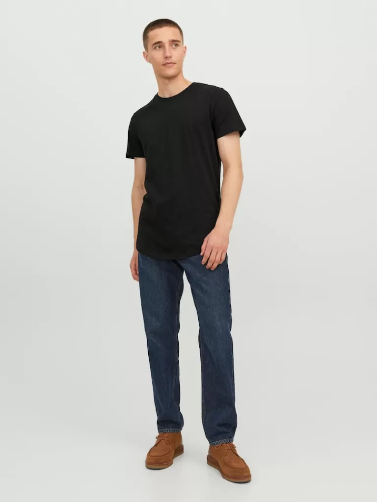 JACK&JONES NOA BASIC LONG FIT T-SHIRT Black-Men T-shirts