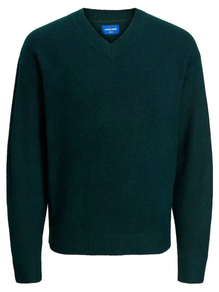 JACK&JONES OLLIE V-NECK SWEATER Magical Forest-Men Sweaters &Cardigans