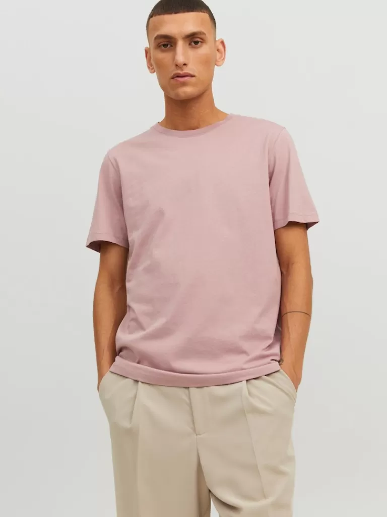 JACK&JONES ORGANIC BASIC T-SHIRT Deauville Mauve-Men T-shirts