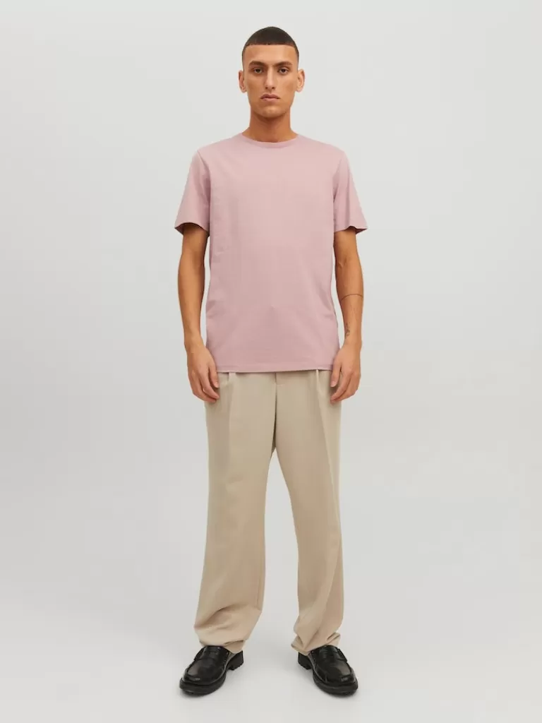 JACK&JONES ORGANIC BASIC T-SHIRT Deauville Mauve-Men T-shirts