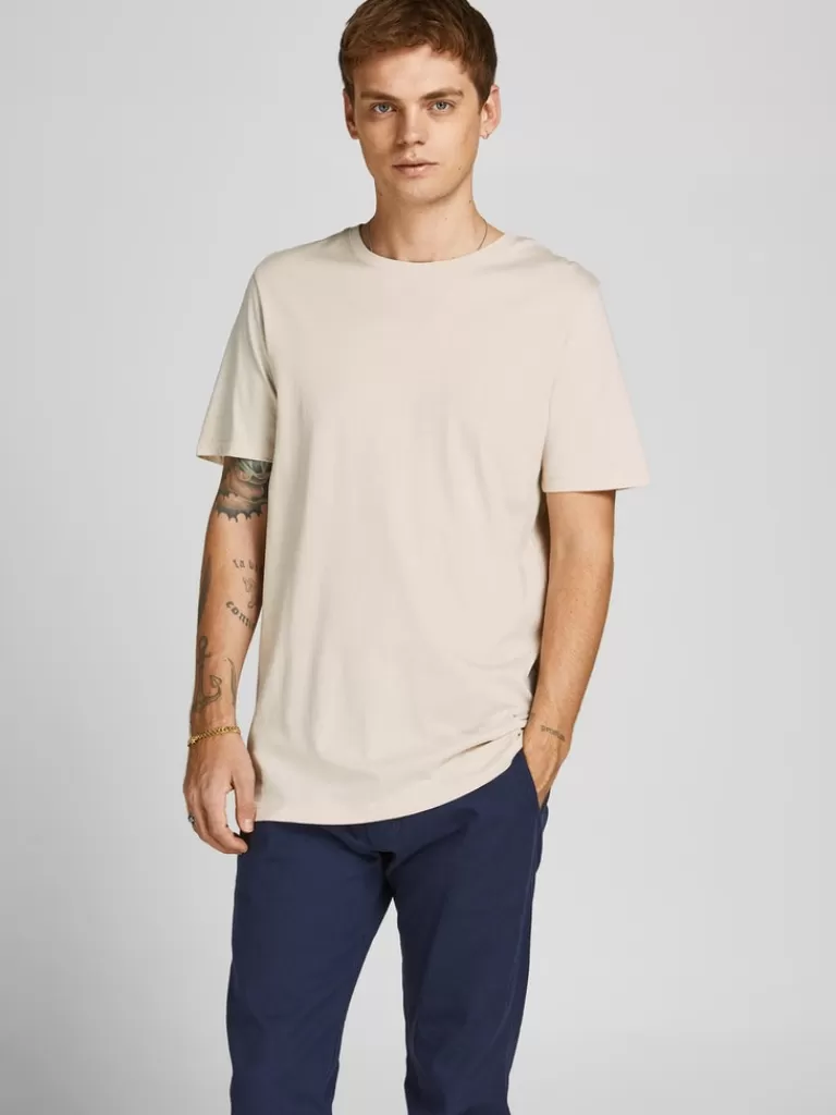 JACK&JONES ORGANIC BASIC T-SHIRT Moonbeam-Men T-shirts