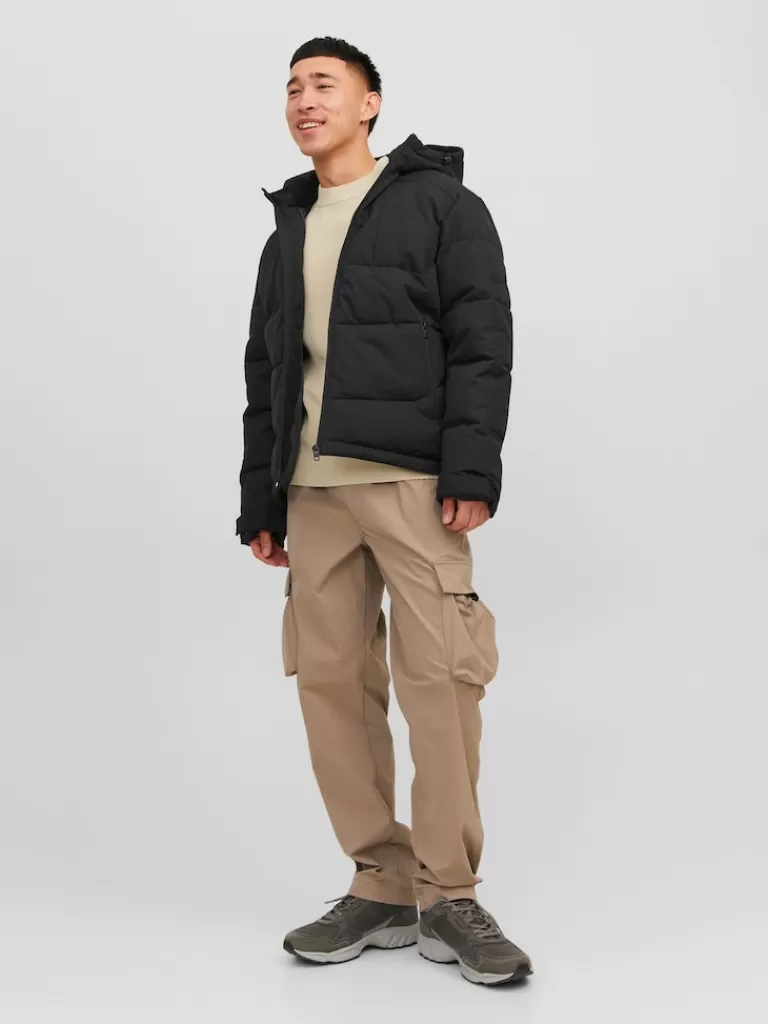 JACK&JONES OTIS HOODED PUFFER JACKET Black-Men Jackets | Puffer Jackets | Warm | Outerwear | Jackets &Coats