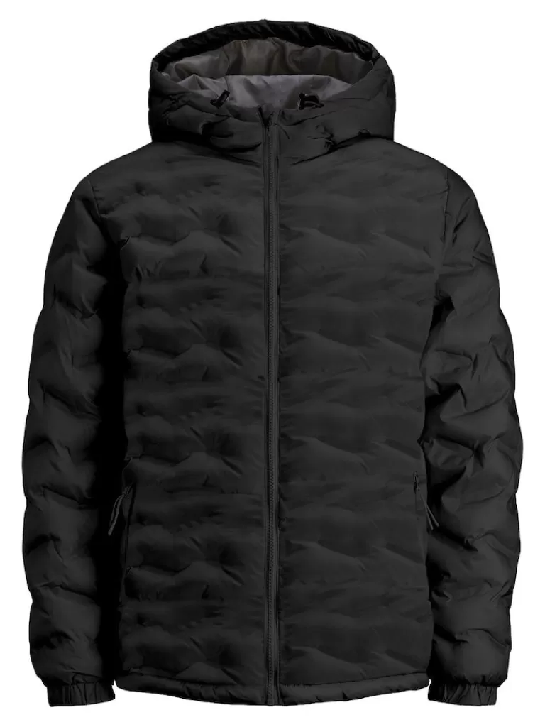 JACK&JONES OWIN HOODED QUILTED JACKET Black-Men Coats | Puffer Jackets | Warm | Outerwear | Jackets &Coats