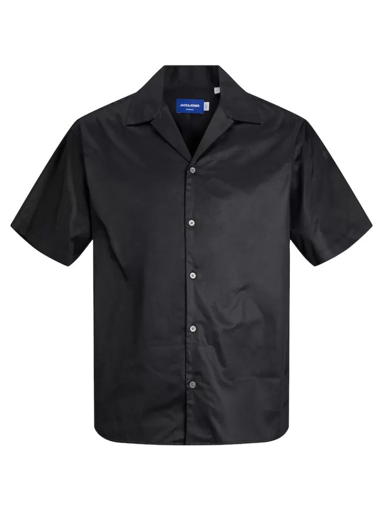 JACK&JONES PARTY RELAXED FIT SHORT SLEEVE SHIRT Black-Men Shirts &Overshirts