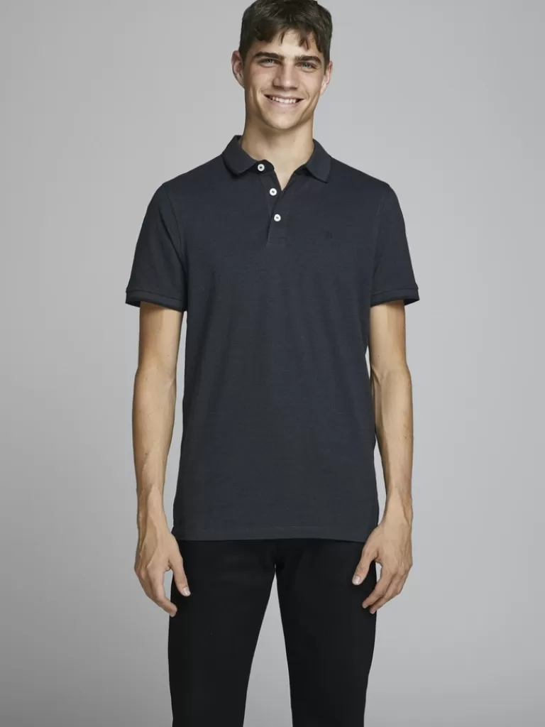 JACK&JONES PAULOS POLO Dark Grey Melange-Men Polos | T-shirts