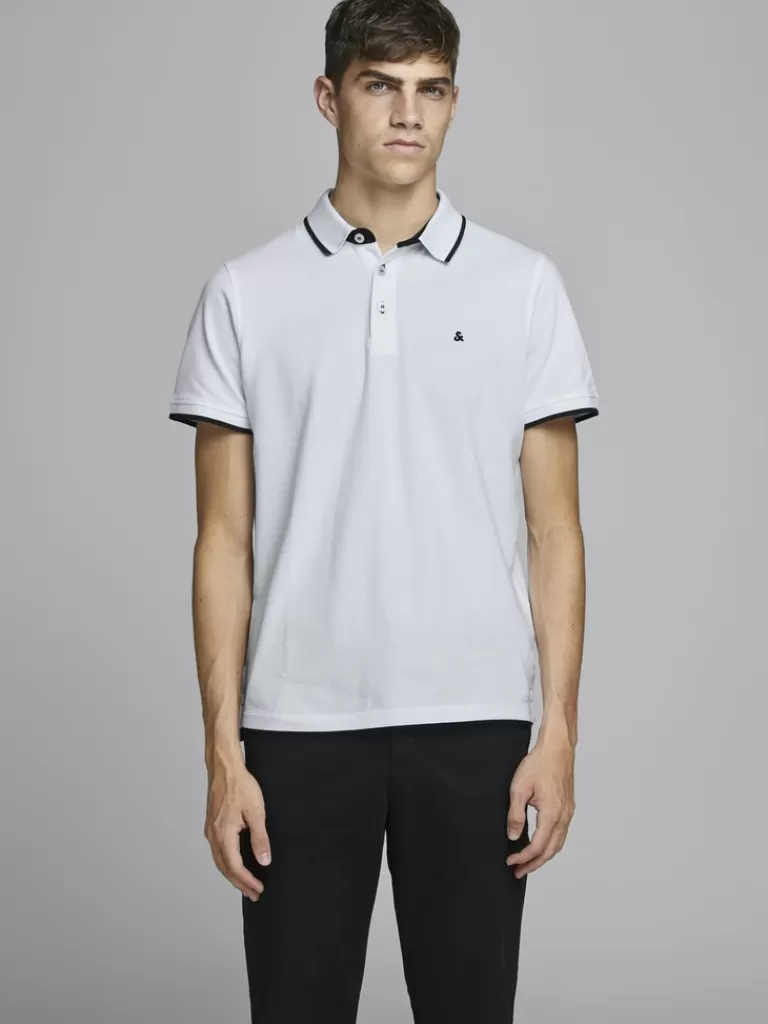 JACK&JONES PAULOS POLO White-Men Polos | T-shirts