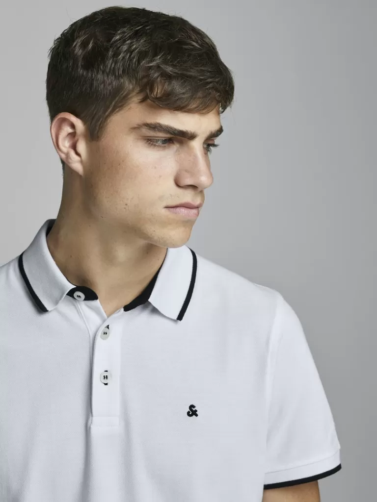 JACK&JONES PAULOS POLO White-Men Polos | T-shirts