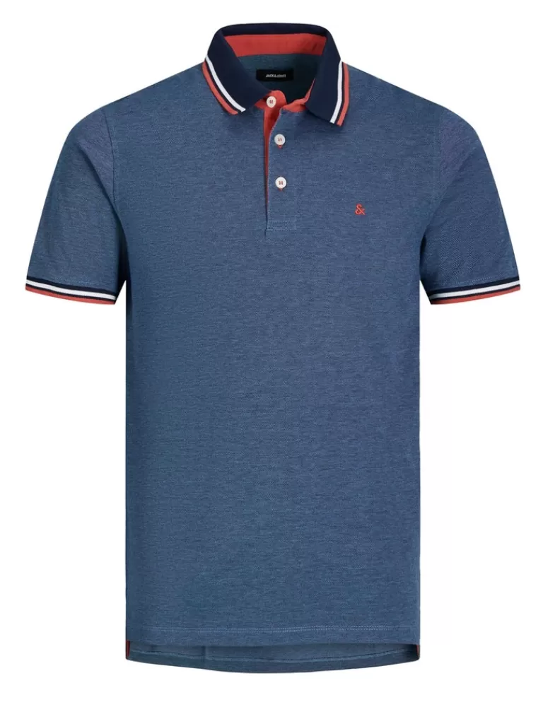 JACK&JONES PAULOS POLO Denim Blue-Men Polos | T-shirts