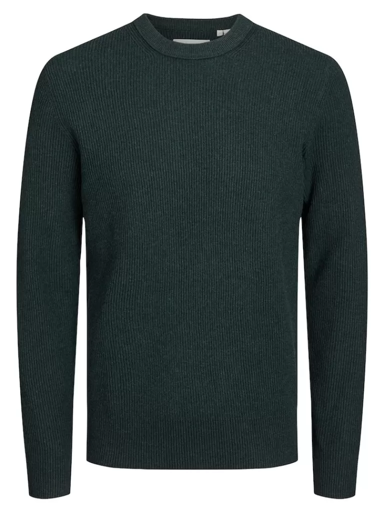 JACK&JONES PERFECT CREW NECK SWEATER Green Gables-Men Sweaters &Cardigans