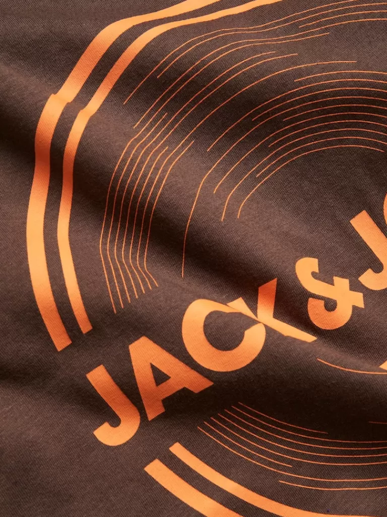 JACK&JONES PILOU PRINT T-SHIRT Seal Brown-Men T-shirts