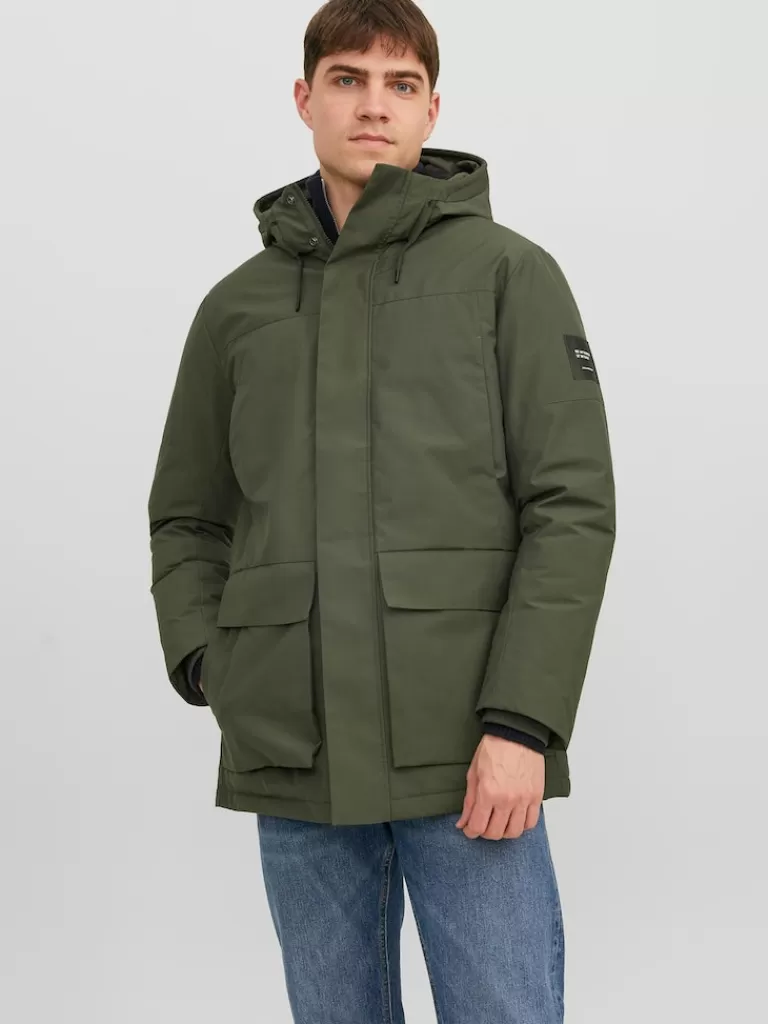 JACK&JONES ROB HOODED PARKA Climbing Ivy-Men Coats | Parka | Warmest | Outerwear | Jackets &Coats