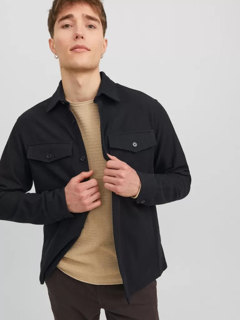 JACK&JONES ROY RELAXED FIT OVERSHIRT Black Beauty-Men Overshirts &Shackets | Outerwear | Shirts &Overshirts