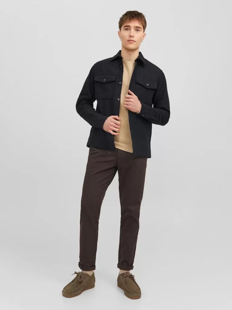 JACK&JONES ROY RELAXED FIT OVERSHIRT Black Beauty-Men Overshirts &Shackets | Outerwear | Shirts &Overshirts