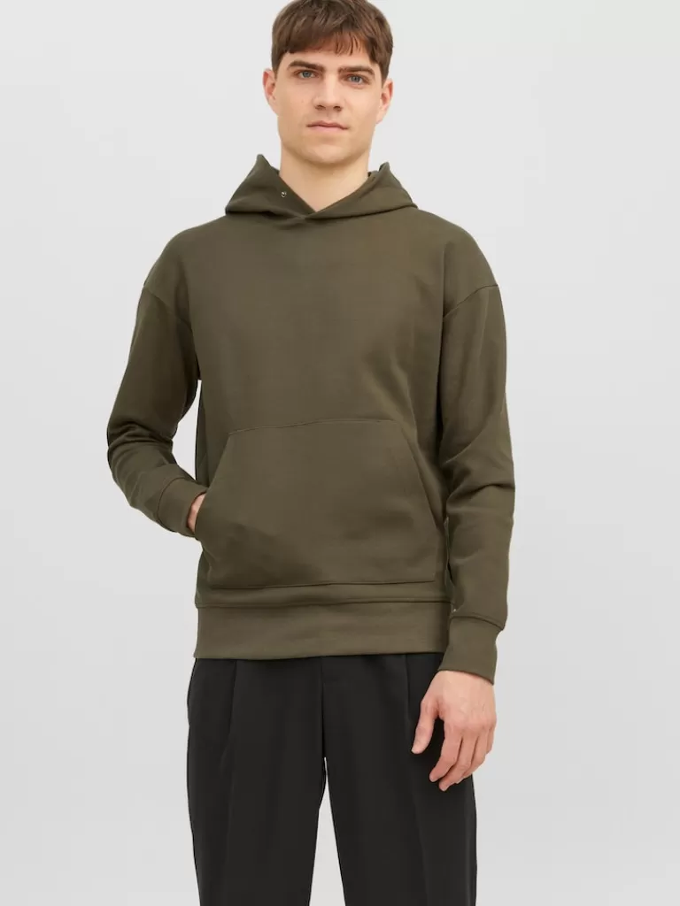 JACK&JONES SANCHEZ RELAXED FIT HOODIE Grape Leaf-Men Sweatshirts &Hoodies