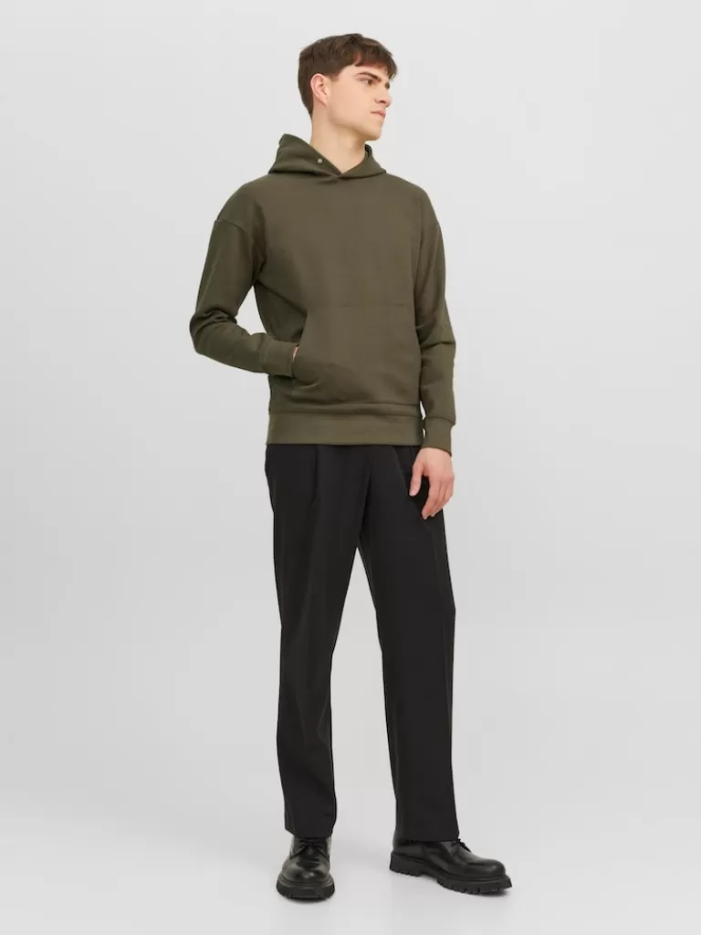 JACK&JONES SANCHEZ RELAXED FIT HOODIE Grape Leaf-Men Sweatshirts &Hoodies