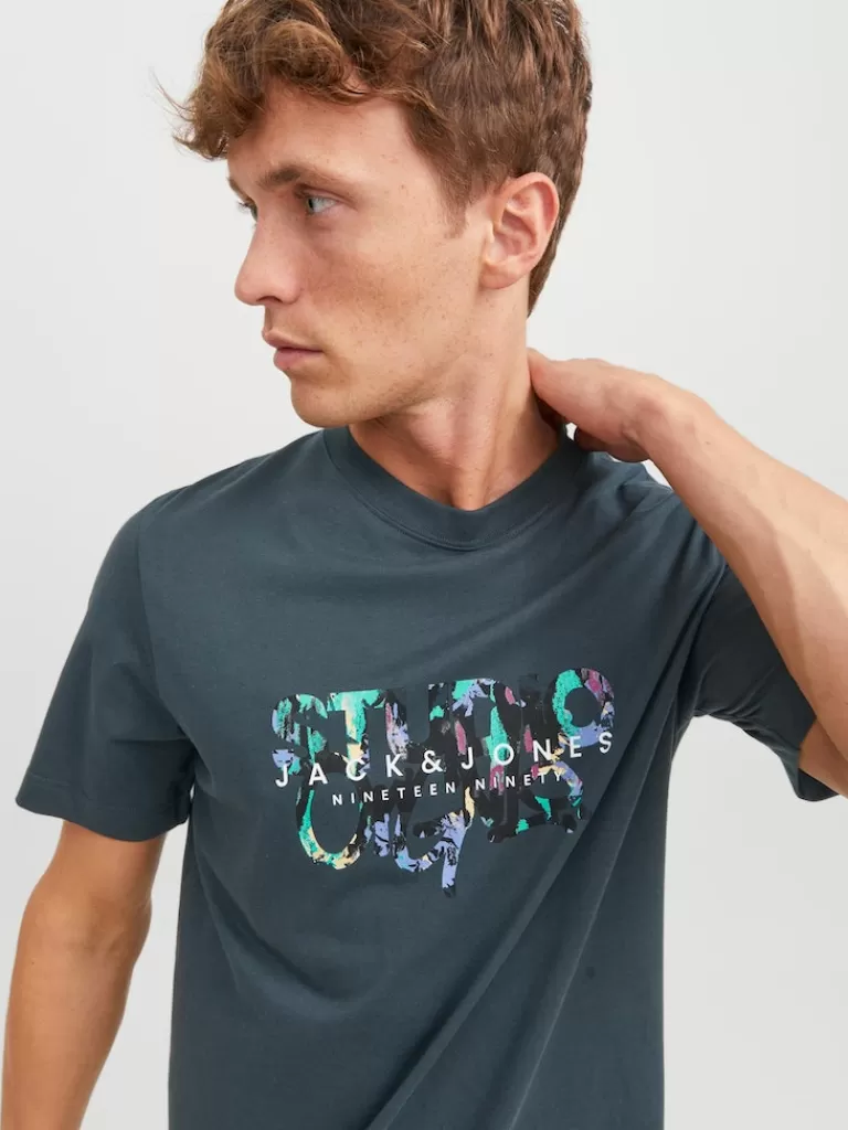 JACK&JONES SILVERLAKE PRINT T-SHIRT Magical Forest-Men T-shirts