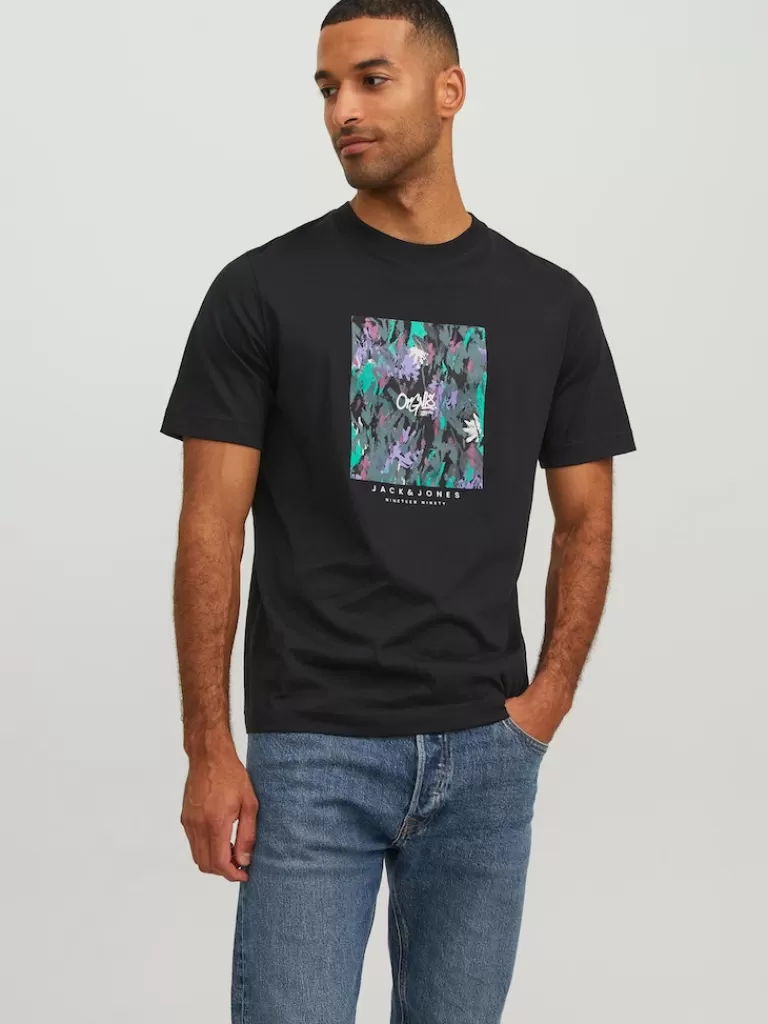 JACK&JONES SILVERLAKE PRINT T-SHIRT Black-Men T-shirts