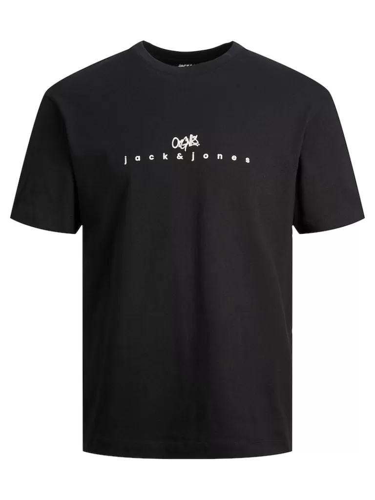 JACK&JONES SILVERLAKE RELAXED FIT PRINT T-SHIRT Black-Men T-shirts