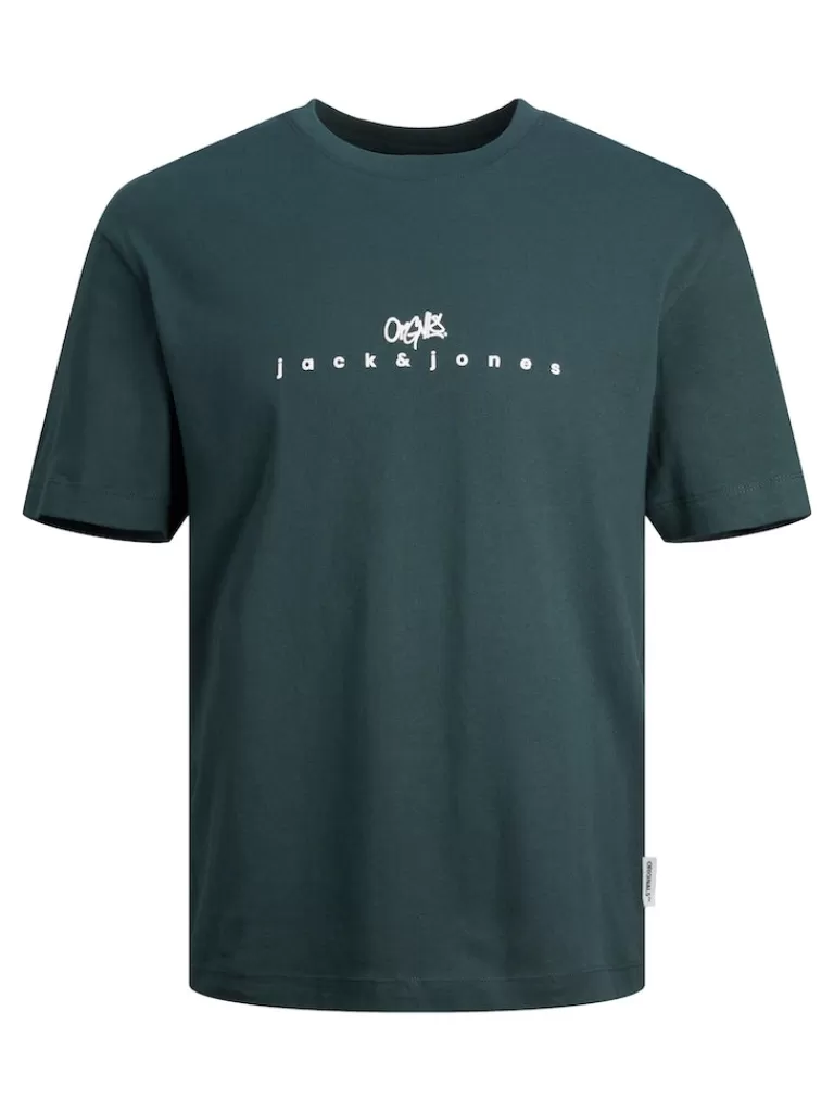 JACK&JONES SILVERLAKE RELAXED FIT PRINT T-SHIRT Magical Forest-Men T-shirts