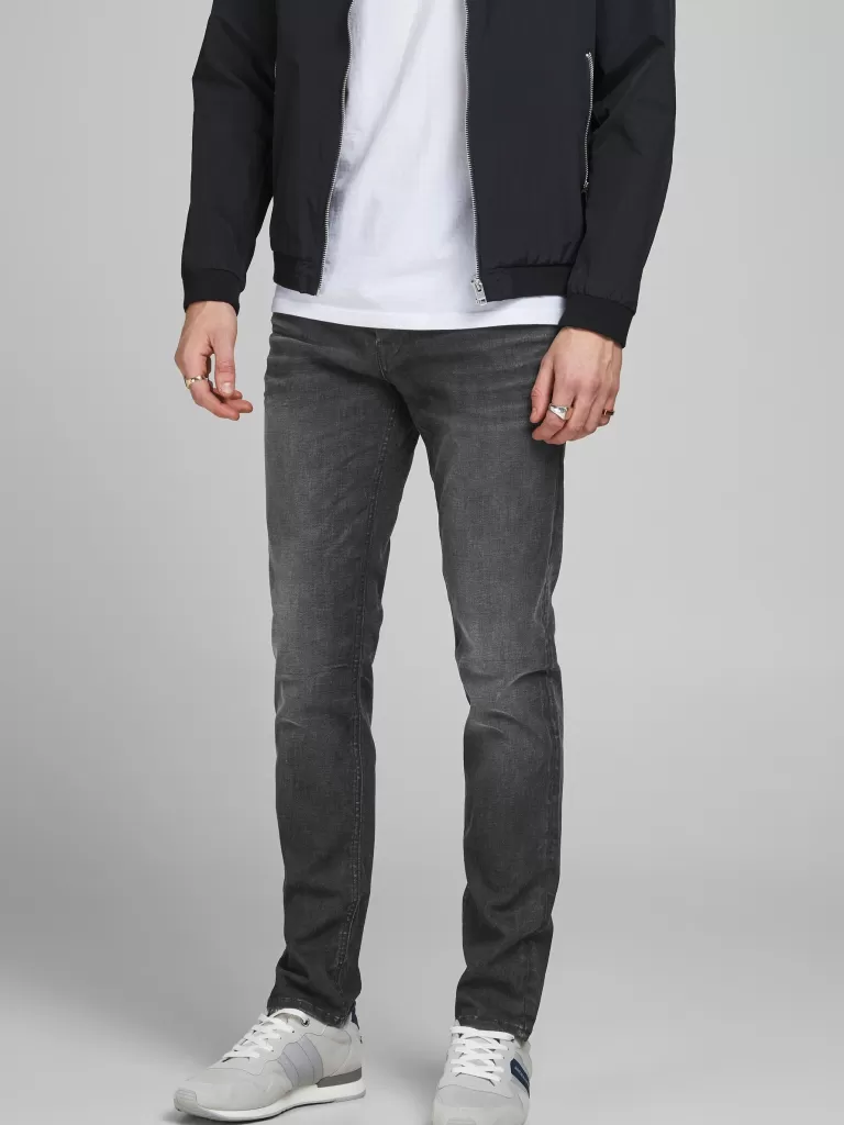 JACK&JONES TIM 119 SLIM STRAIGHT JEANS Grey Denim-Men Tim - Slim Straight Fit | Jeans