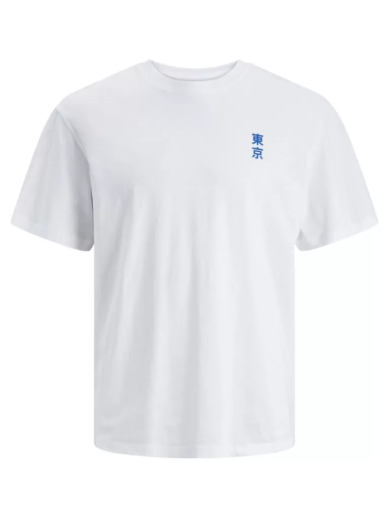 JACK&JONES TOKYO BACK PRINT T-SHIRT White-Men T-shirts