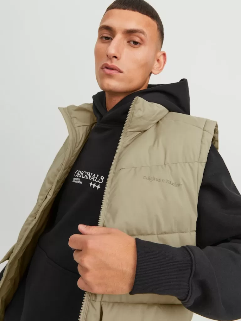 JACK&JONES VESTERBRO HIGH NECK PUFFER VEST Coriander-Men Jackets | Transitional weather | Puffer Jackets | Vests & Bodywarmers | Lightweight | Outerwear | Jackets &Coats