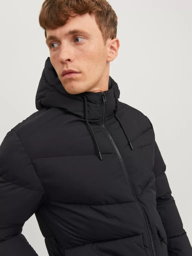 JACK&JONES VESTERBRO HOODED PUFFER JACKET Black-Men Jackets | Puffer Jackets | Warm | Outerwear | Jackets &Coats