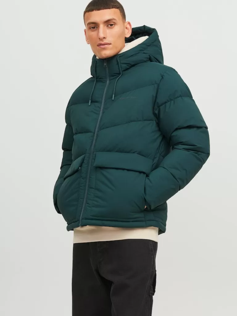 JACK&JONES VESTERBRO HOODED PUFFER JACKET Magical Forest-Men Jackets | Puffer Jackets | Warm | Outerwear | Jackets &Coats