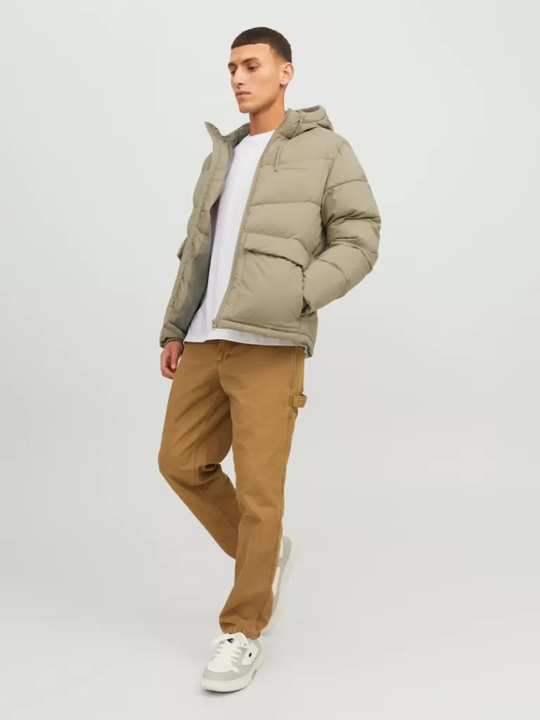 JACK&JONES VESTERBRO HOODED PUFFER JACKET Coriander-Men Jackets | Puffer Jackets | Warm | Outerwear | Jackets &Coats